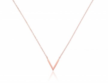 Silver necklace #2500132(PAu-R), Silver 925°, red gold (Plating), length: 42 cm, 2.5 gr.