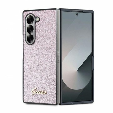 Guess GUHCZFD6HGGSHP Z Fold6 F956 różowy|pink hardcase 4G Glitter Script