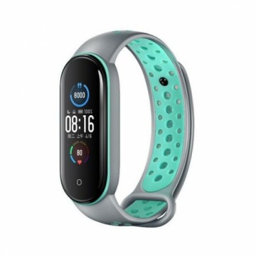 Beline pasek Design Mi Band 7|6|5 szaro-zielony |grey-green