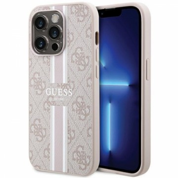 Guess GUHMP15XP4RPSP iPhone 15 Pro Max 6.7" różowy|pink hardcase 4G Printed Stripes MagSafe