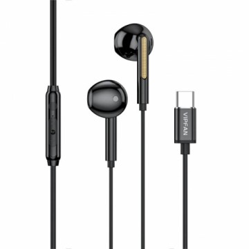 Wired in-ear headphones Vipfan M11, USB-C (black)