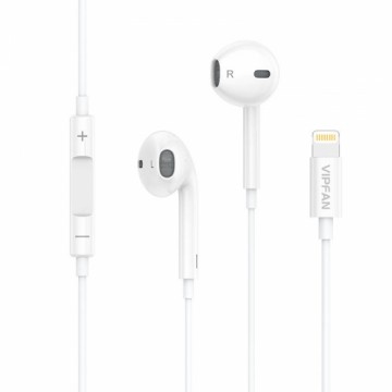 Wired in-ear headphones Vipfan M09 (white)