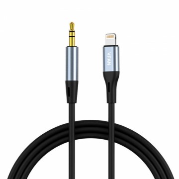 Vipfan L05 Lightning to mini jack 3.5mm AUX cable, 1m (gray)