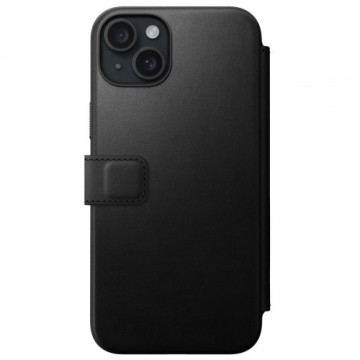 Nomad Modern Leather Folio case for iPhone 15 Plus 6,7" black