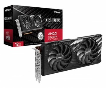 Graphics Card|ASROCK|AMD Radeon RX 7700 XT|12 GB|GDDR6|192 bit|PCIE 4.0 16x|Two and Half Slot Fansink|1xHDMI|3xDisplayPort|RX7700XTCL12GO