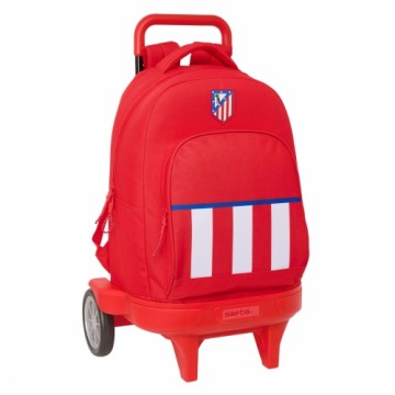 School Rucksack with Wheels Atlético Madrid Red 33 x 45 x 22 cm