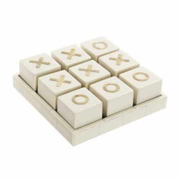 Three-in-a-Row Game DKD Home Decor Golden Ivory (21 x 21 x 6 cm)