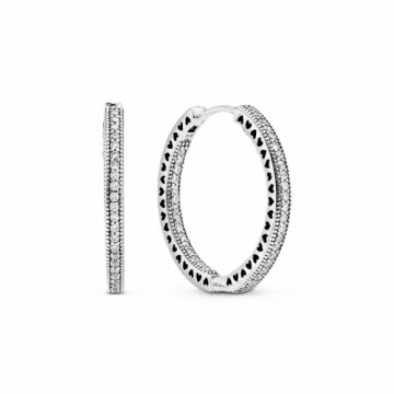 Женские серьги Pandora HOOP SILVER Ювелирное серебро 925