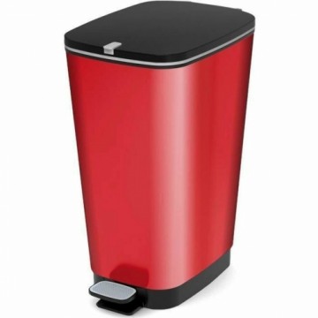 Waste bin with pedal KIS Red polypropylene 50 L