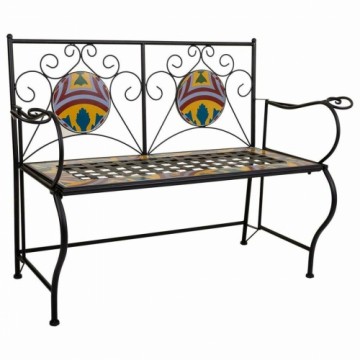 Bench Alexandra House Living Black Iron Tile 50 x 88 x 110 cm