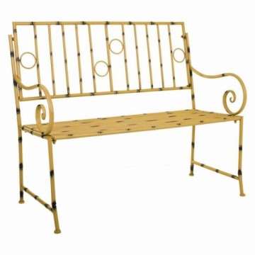 Bench Alexandra House Living Yellow Metal 50 x 92 x 126 cm