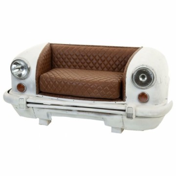 Sofa Alexandra House Living White Brown Car 60 x 68 x 157 cm