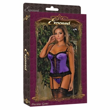 Corset Exposed Black Lilac (M)