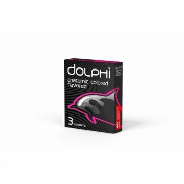 Condoms dolphi Anatomic colored flavored 12 Units