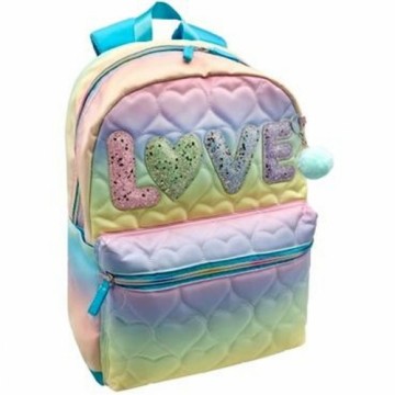 Школьный рюкзак Blin-Blin Love бирюзовый 42 x 31 x 14 cm