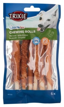 Gardums suņiem : Trixie Chewing Rolls with Chicken 12cm, 6*70g