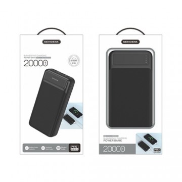 SENDEM PH92 powerbank 20000 mAh | 2.4A | LED | black