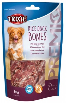 Treats for dogs : Trixie Premio Rice Duck Bones, 80 g.