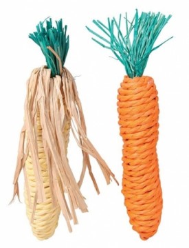 Rodent toy : TRIXIE straw vegetables, 2*15 cm