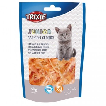 Treats for kittens : Trixie Junior Salmon Clouds 40g