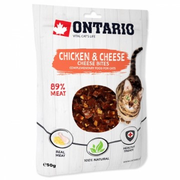 Cat treats : Ontario Cat Chicken and Cheese Bites 50g.