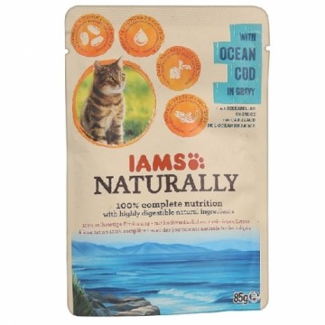 Canned cat food : IAMS CAT Naturally Adult Ocean Cod in gravy 85gr.