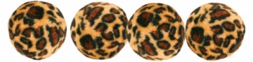 Toys for cats : Trixie Set of Toy Balls with Leopard Print 4pcs, 4cm