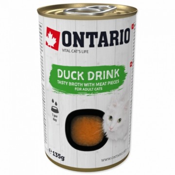 Canned soup for cats : Ontario Drink Adult Duck, 135 g