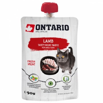 Canned cat food : Ontario Lamb Fresh Meat Paste, 90 g