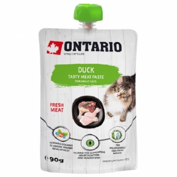 Canned cat food : Ontario Duck Fresh Meat Paste, 90 g