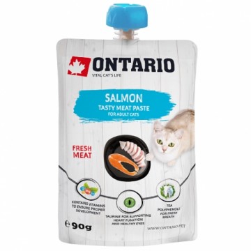 Canned cat food : Ontario Salmon Fresh Meat Paste, 90 g