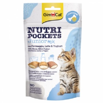 Лакомства для котят : Gimborn Nutri Pockets JUNIOR MIX с сыром и молоком и йогуртом 60 гр.