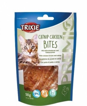 Лакомства для кошек : Trixie Premio Catnip Chicken Bites, 50 г