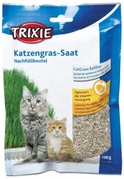 Трава для котят : Trixie Bio Трава для кошек (пакет), 100 г