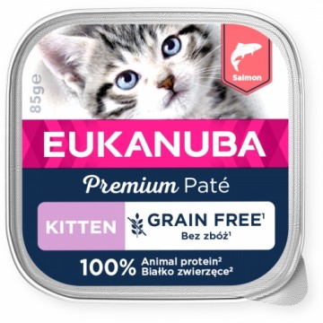 Canned food for kittens - Eukanuba Cat Kitten Salmon pate 85g