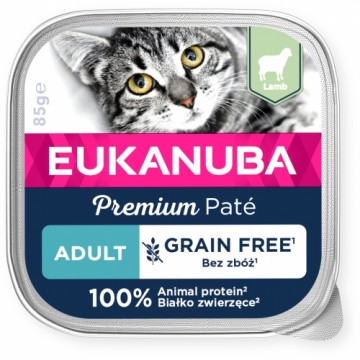 Konservēta barība kaķiem - Eukanuba Cat Adult Lamb pate 85g