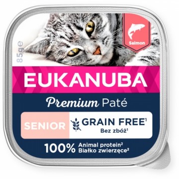 Canned cat food - Eukanuba Cat Senior Salmon pate 85g