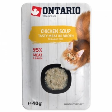 Canned cat food - Ontario Soup Adult Chicken with Vegetables, 40g