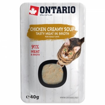 Canned cat food - Ontario Soup Adult Chicken and Cheese with Rice, 40g