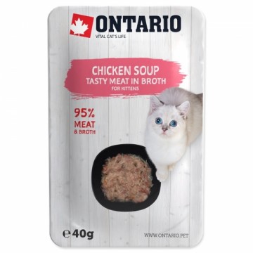 Canned food for kittens - Ontario Soup Kitten Chicken, Carrot with Rice, 40g