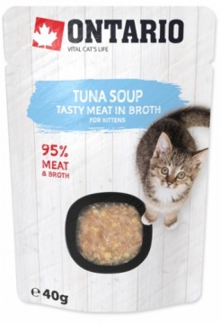 Konservi kaķēniem – Ontario Soup Kitten Tuna, 40 g