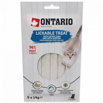 Gardums for cats - Ontario Lickable Treats with Tuna and Codfish, 5 x 14 g