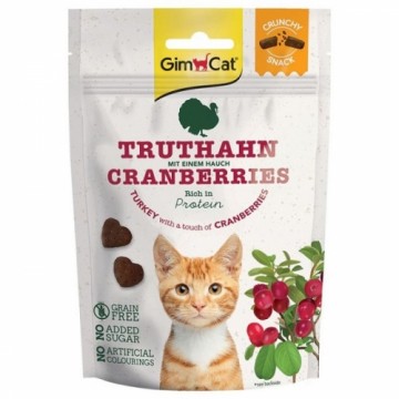 Treats for cats - GimCat CRUNCHY SNACKS SALMON W|RASPBER. 50G