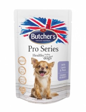 Консервы для собак : Butchers DOG Pro Series кусочки ягненка|гороха в подливе, 100г