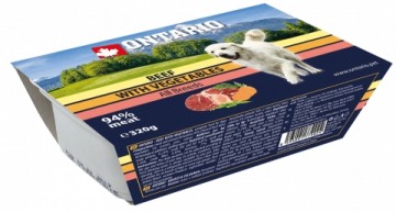 Консервы для собак : Ontario Dog Alucup Говядина с овощами, 320г