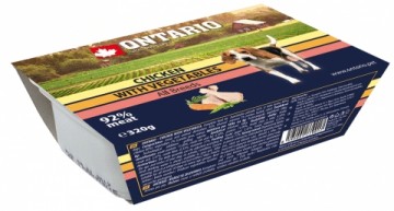 Canned food for dogs : Ontario Dog Alucup Chicken with vegetable, 320 g