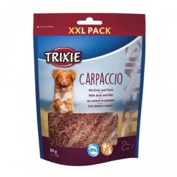 Treats for dogs : Trixie Premio Carpaccio with duck and fish, 80g