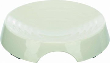 Bowl for animals, plastic : Trixie Bowl, flat, melamine, 0.25 l|ø 17 cm, white