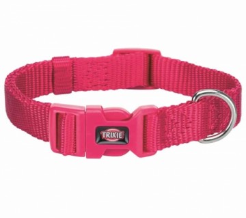 Adjustable collar for dogs : Trixie Premium collar, XXS-XS: 15-25 cm|10 mm, fuchsia