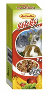 Papildbarība grauzējiem – AVICENTRA Sticks fruit for big rodents 2*60gr